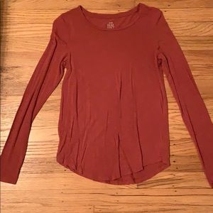 aerie real soft tee rust color